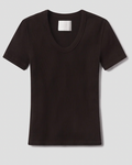 MAUDE U NECK TEE IN COCA