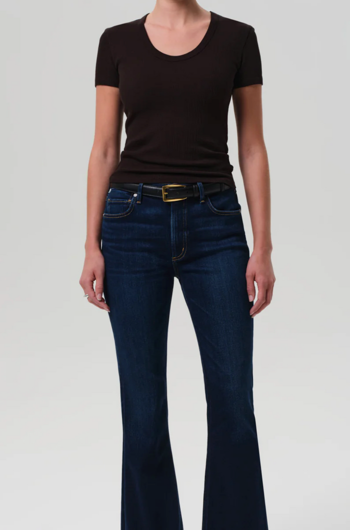 MAUDE U NECK TEE IN COCA