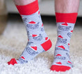 NolaCajun Mens Santa Tiger Socks Louisiana Tiger Christmas Socks New Orleans