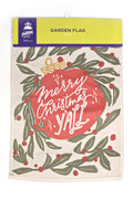 NolaCajun Merry Christmas Yall Garden Flag Louisiana Southern