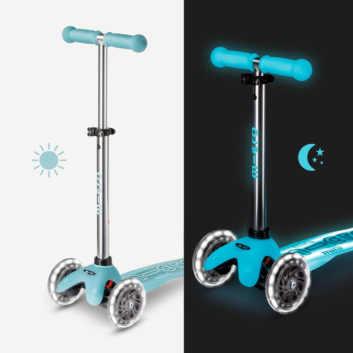 Micro Kickboard Mini Glow Plus LED Scooter - Glacier Aqua