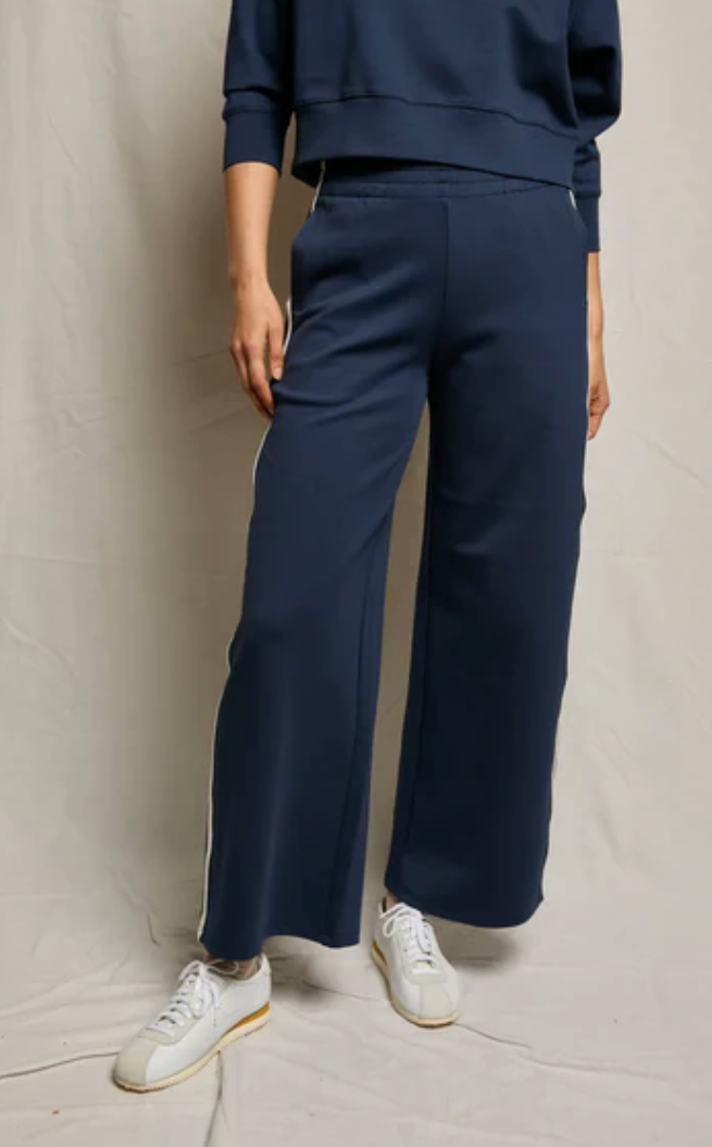 MIKOS TRAVEL WIDE LEG PANTS IN NAVY