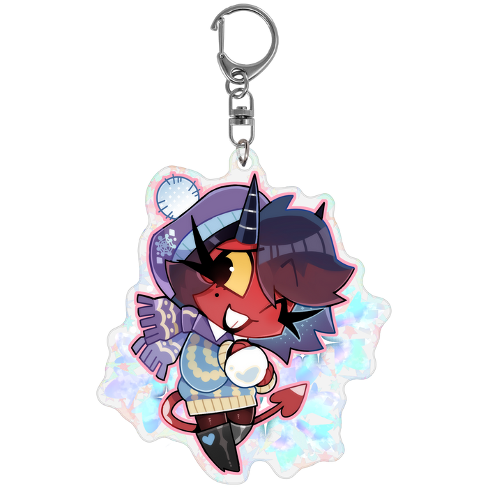 Millie - Cozy Winter - Holographic Keychain *LIMITED STOCK*