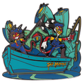Millie and Blitz in a Boat - JUMBO Pin