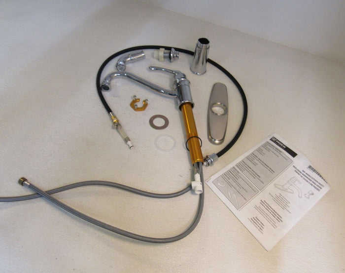Moen-One-Handle-Kitchen-Faucet-With-Sprayer-Function-Chrome-High-Arc-612 3