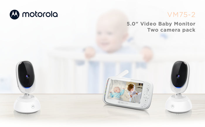 Motorola VM75 5" Video Non-WiFi Video Baby Monitor - 2 Cameras