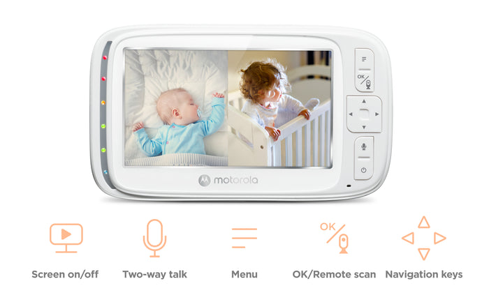 Motorola VM75 5" Video Non-WiFi Video Baby Monitor - 2 Cameras