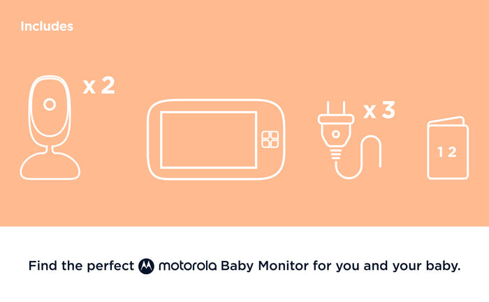 Motorola VM75 5" Video Non-WiFi Video Baby Monitor - 2 Cameras