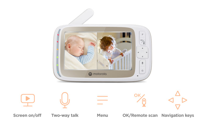Motorola VM85 Connect 5" WiFi Video Baby Monitor - 2 Cameras
