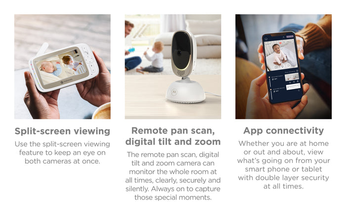 Motorola VM85 Connect 5" WiFi Video Baby Monitor - 2 Cameras
