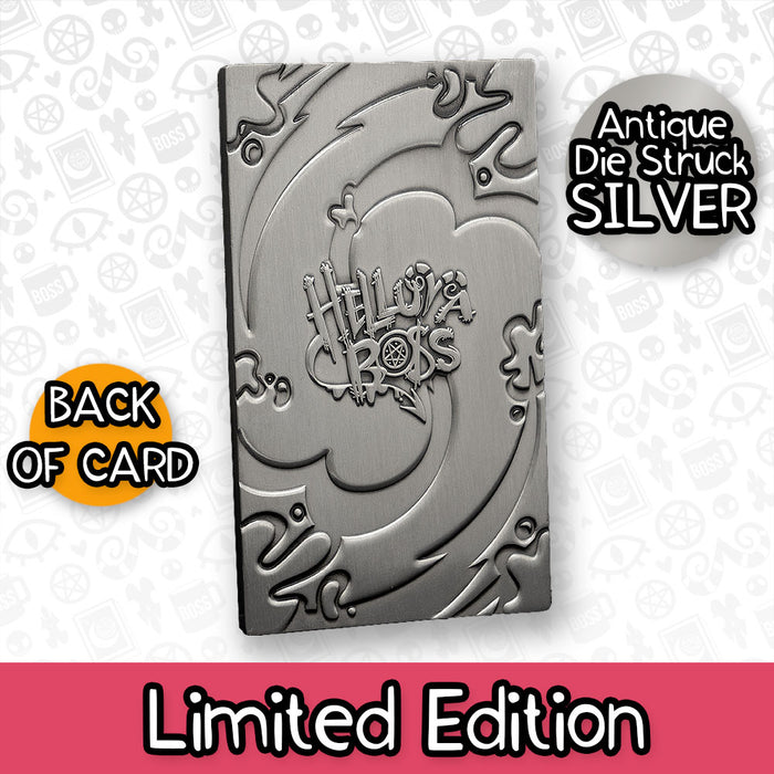 Moxxie Silver Plated Metal Collectible Card *CLEARANCE*
