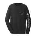 NolaCajun Long Sleeve Logo Tshirt Navy Front View Louisiana Cajun Pride New Orleans
