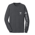 NolaCajun Long Sleeve Logo Tshirt Green Front View Louisiana Cajun Pride New Orleans