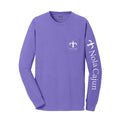 NolaCajun Long Sleeve Logo Tshirt White Front View Louisiana Cajun Pride New Orleans