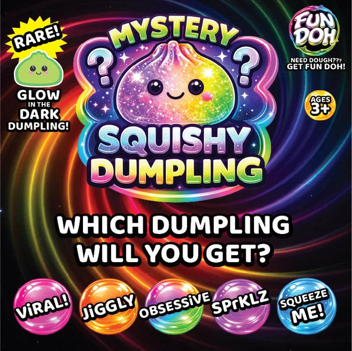 Novelty Brands Fun Doh 4" Mystery Dumpling Squishies - 1 Pc Random Variety