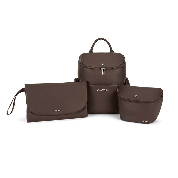 [Espresso] Set of brown bags with 'nuna' branding on a white background