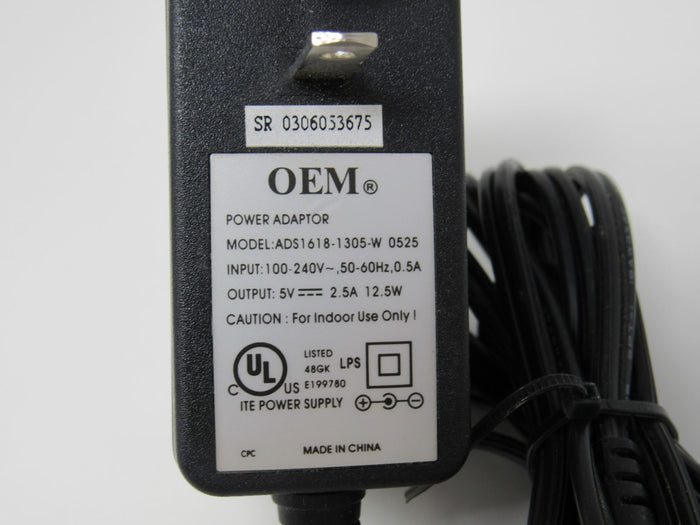 OEM-Power-Adapter-Output-5V-Input-100-240V-50-60Hz-AD51618-1305-W-0525-276 3
