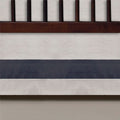 Oilo Band Crib Skirt - Linen and Charcoal