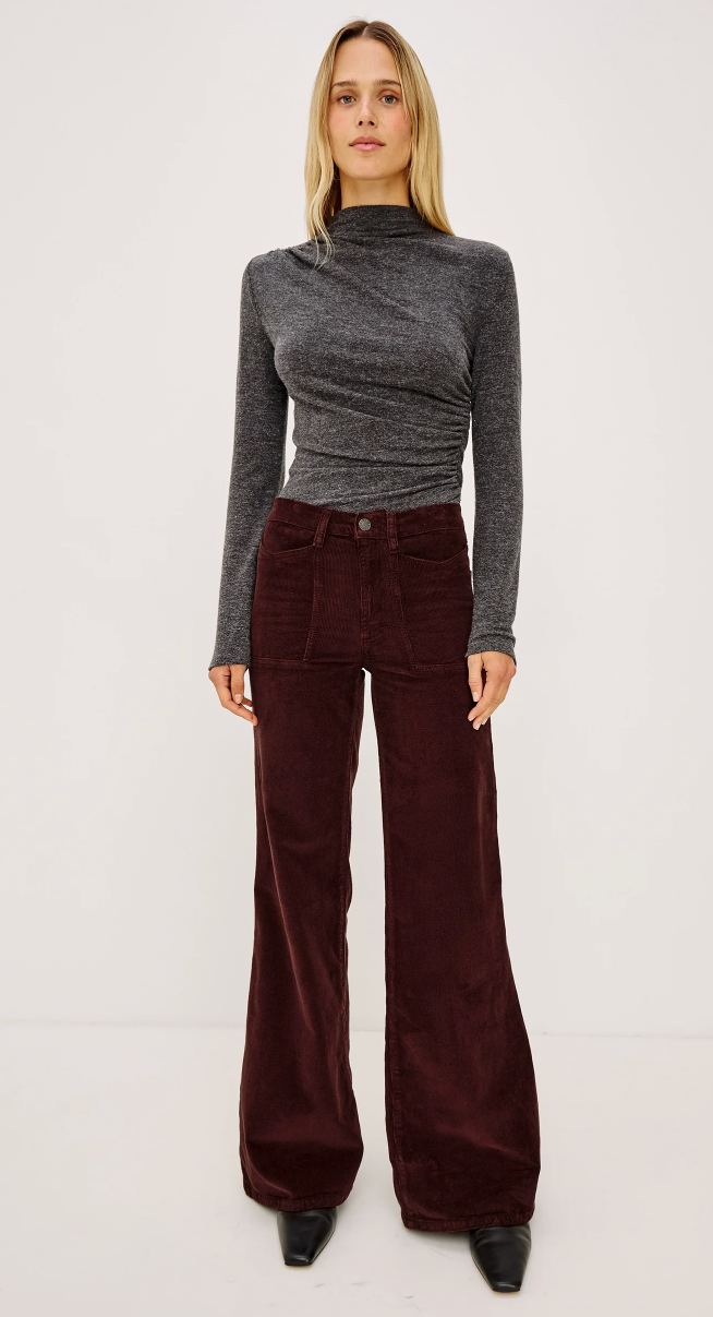 OLIVOS PALAZZO PANT IN HICKORY