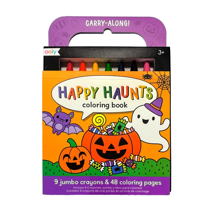 OOLY Carry-Along Coloring Book Set - Happy Haunts