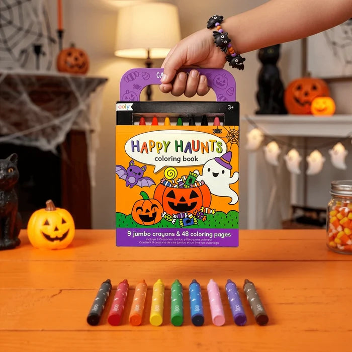 OOLY Carry-Along Coloring Book Set - Happy Haunts
