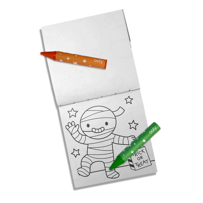 OOLY Carry-Along Coloring Book Set - Happy Haunts