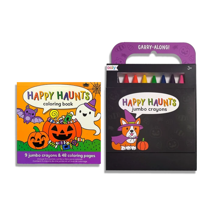 OOLY Carry-Along Coloring Book Set - Happy Haunts