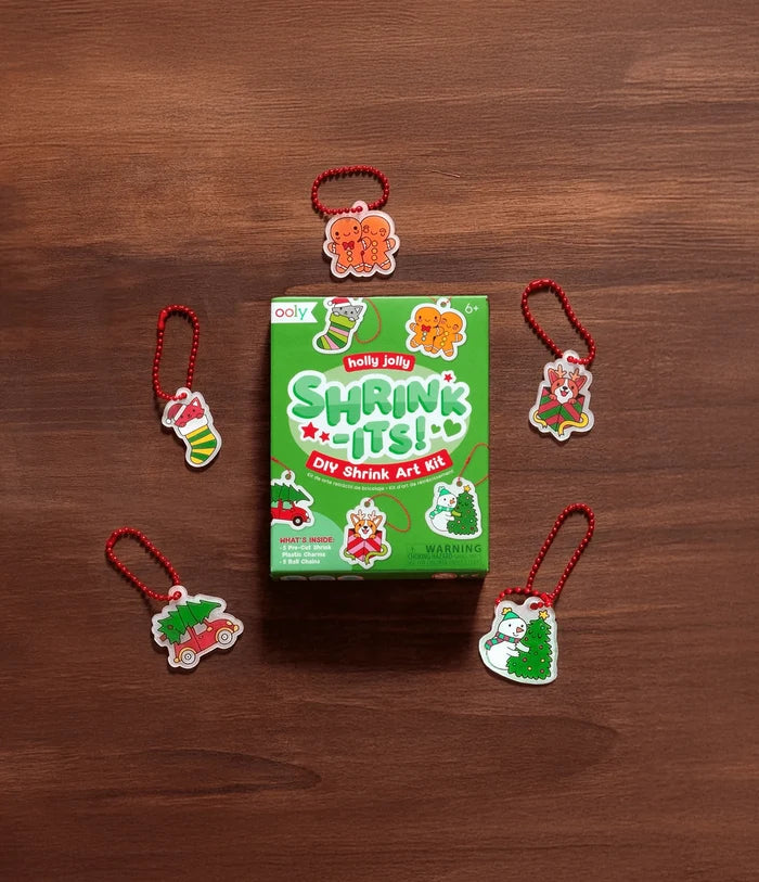 OOLY Mini Shrink-Its! Diy Shrink Art Kit - Holly Jolly
