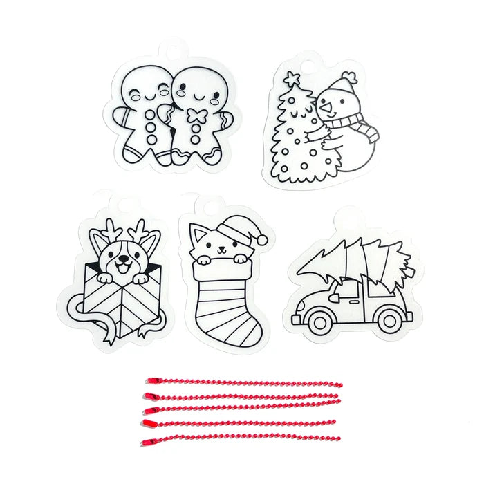 OOLY Mini Shrink-Its! Diy Shrink Art Kit - Holly Jolly