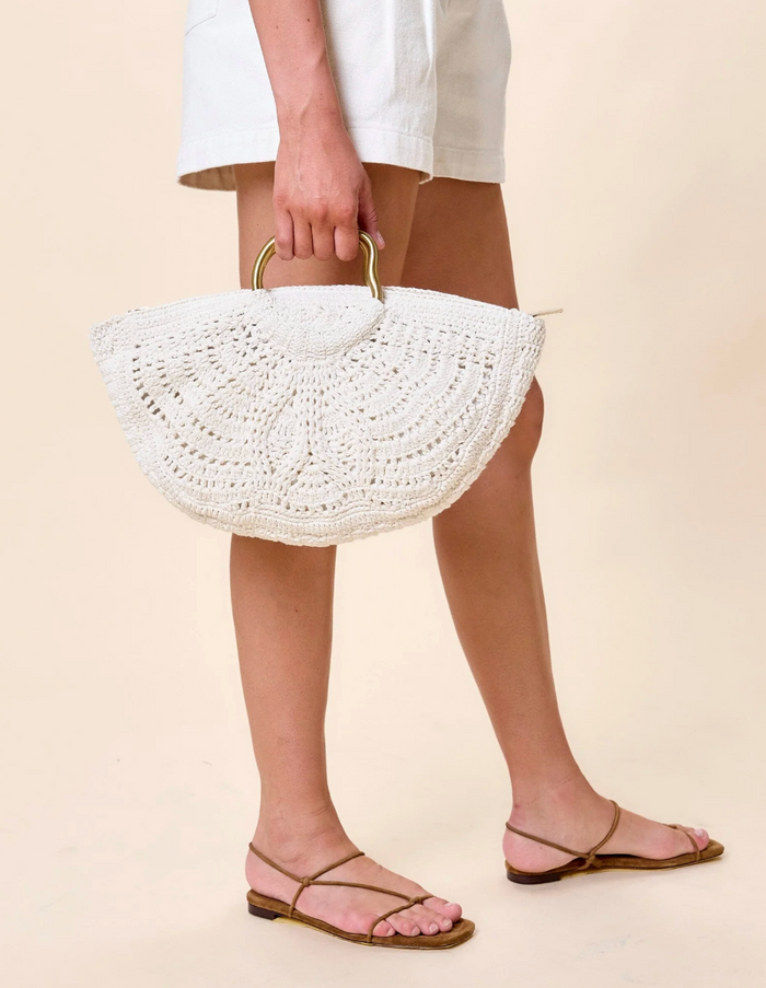 ORA CROCHET BAG IN IVORY