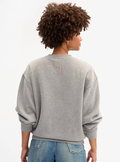 OVERSIZED SWEATSHIRT - GRAND BLOCK CIAO IN GREY MELANGE