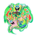 Painterly Nicktoon Series: SpongeBob + Patrick - C2E2 2025 Exclusive Pin