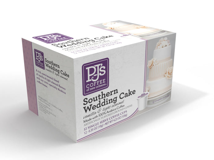 NolaCajun PJs Coffee of New Orleans Single Serve Cups Southern Wedding Cake Louisiana Coffee