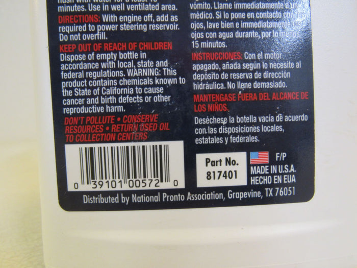 Pronto-Power-Steering-Fluid-1-qt-946-ml-Tech-Preferred-817401-192 7