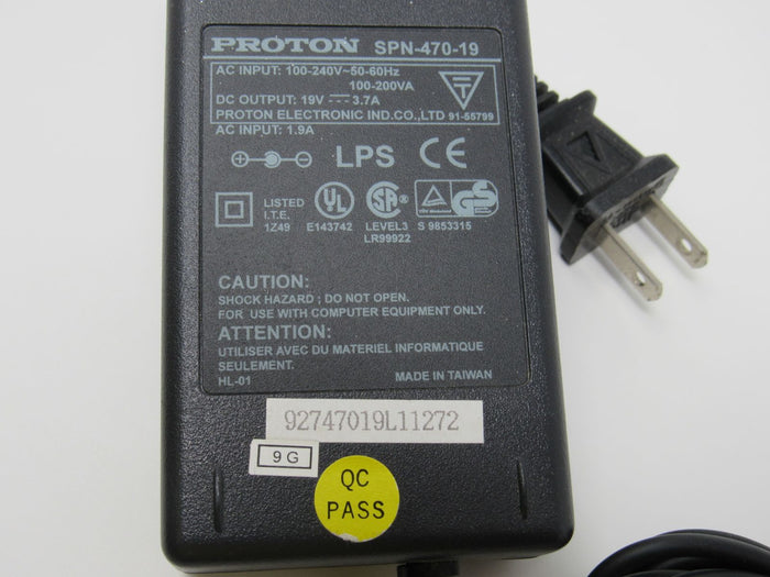 Proton-AC-Adapter-Output-19V-Input-100-240V-50-60Hz-100-200VA-SPN-470-19-288 4