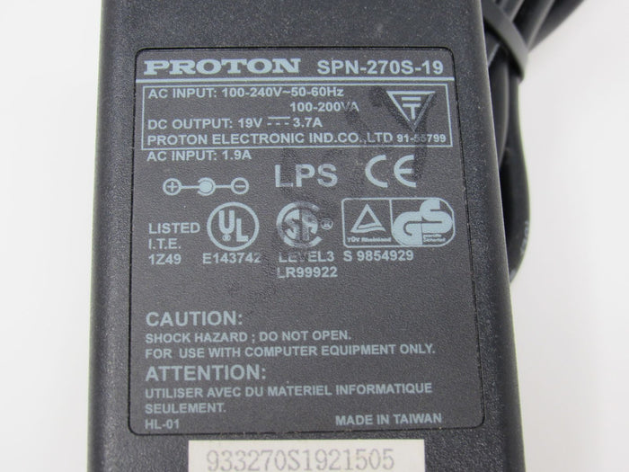 Proton-Adapter-Output-19V-Input-100-240V-50-60Hz-SPN-270S-19-280 3