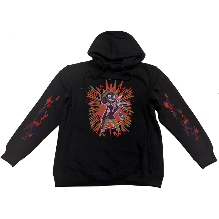 Pullover Hoodie - Barbie Wire Halloween Slasher w/Printed Sleeves *LIMITED STOCK*