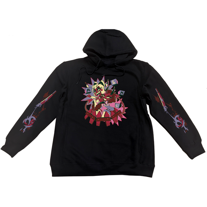 Pullover Hoodie - Moxxie & Millie Halloween Slasher w/Printed Sleeves *LIMITED STOCK*