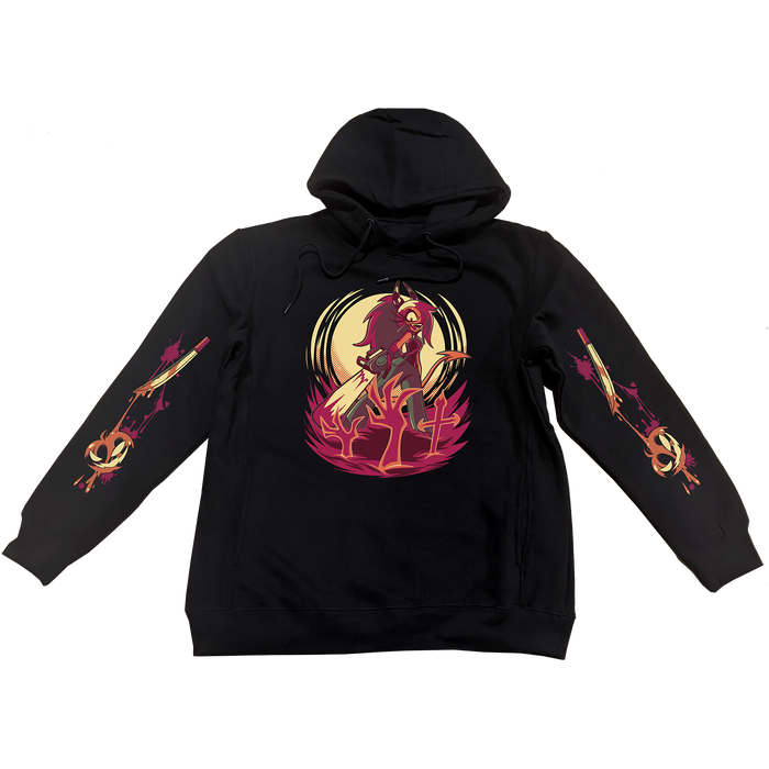 Pullover Hoodie - Sallie May Halloween Slasher w/Printed Sleeves *LAST ONE*