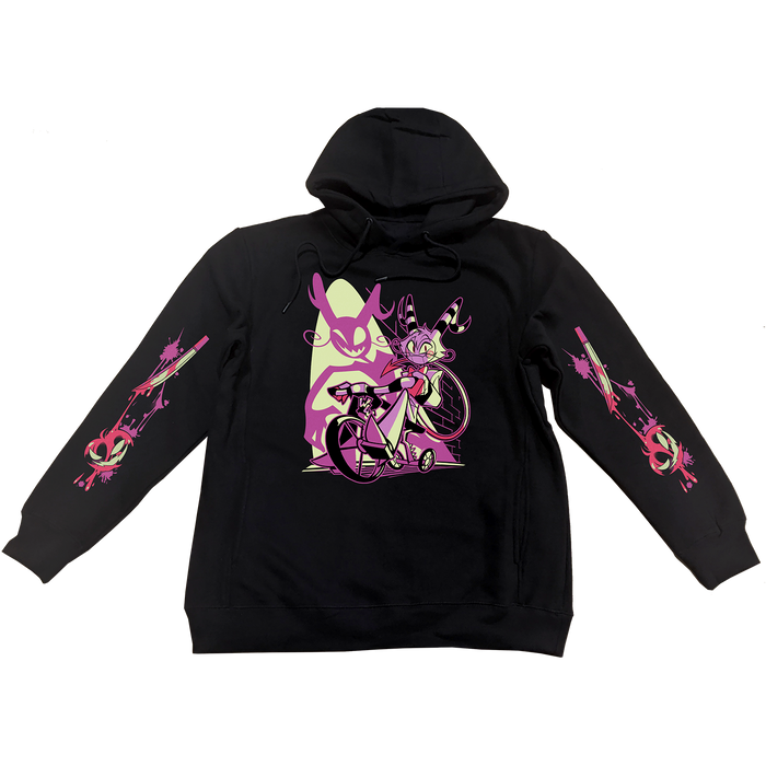 Pullover Hoodie - Wally Wackford Halloween Slasher w/Printed Sleeves *LIMITED STOCK*