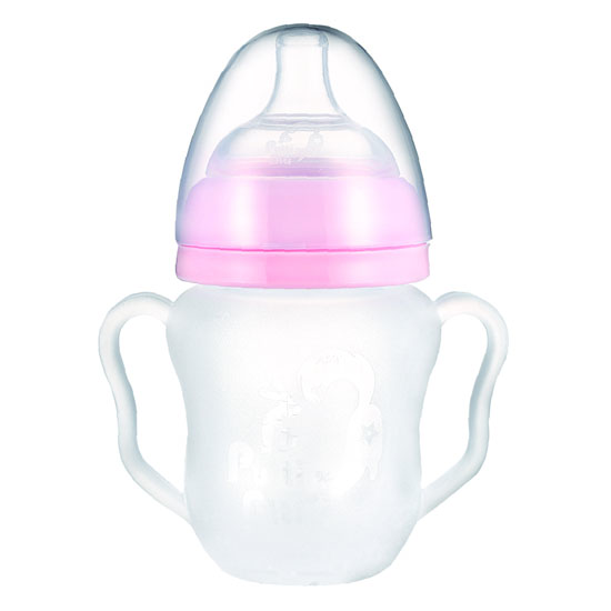 Putti Atti Silicone Baby Bottle with Handle - 5.5oz - Pink-2