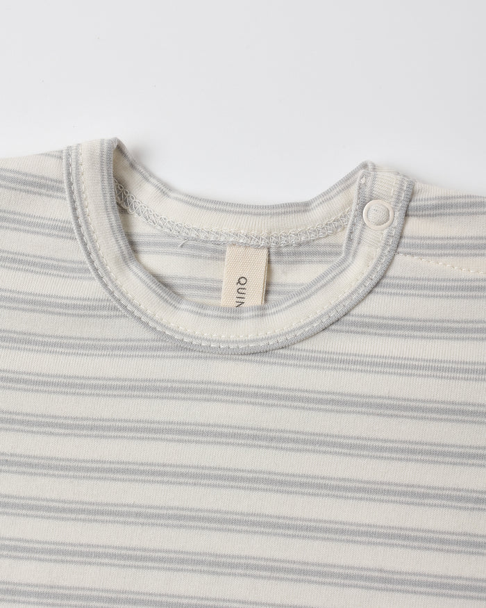 Quincy Mae Jersey Bodysuit, 2 Pack - Squirrel, Cloud Stripe