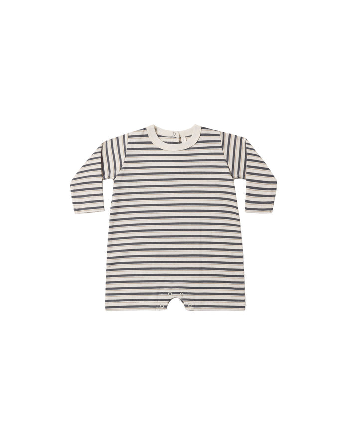 Quincy Mae Long Sleeve Romper - Vintage Stripe