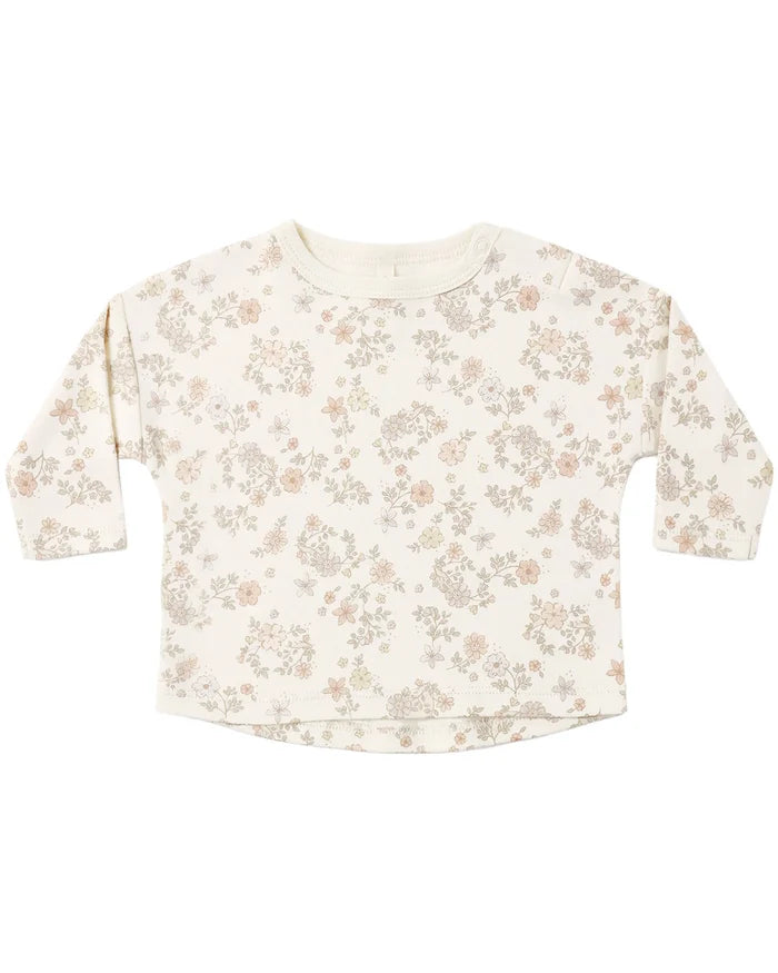 Quincy Mae Long Sleeve Tee - Floral Vine