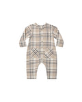 Quincy Mae Pocketed Woven Jumpsuit - Fall Plaid