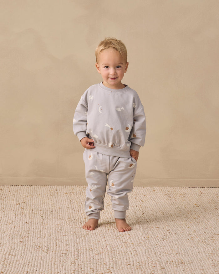 Quincy Mae Relaxed Sweatshirt - Sky Friends