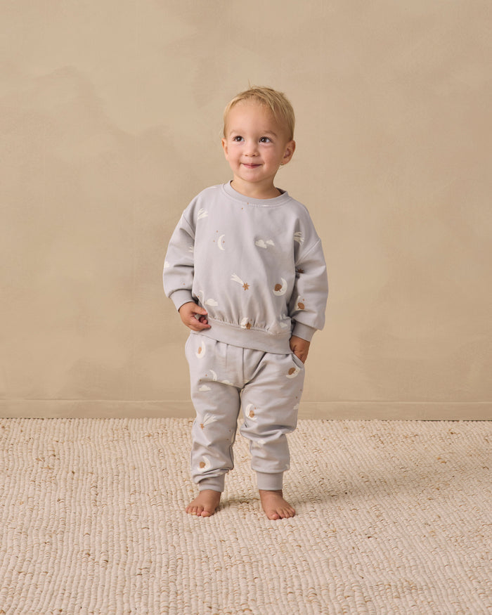 Quincy Mae Relaxed Sweatshirt - Sky Friends