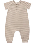 Quincy Mae Short Sleeve Jumpsuit - Almond Stripe