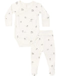 Quincy Mae Side Snap Bodysuit + Pant Set - Sheep