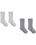 Quincy Mae Socks Set - Slate, Cloud